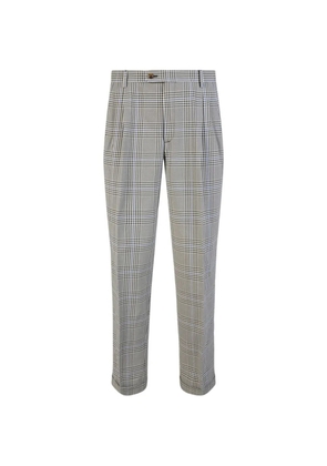 Gucci Pre-Owned plaid pleated trousers - Grey