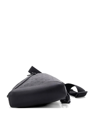 Louis Vuitton Pre-Owned Duo Sling Bag Monogram Shadow Leather crossbody bag - Black
