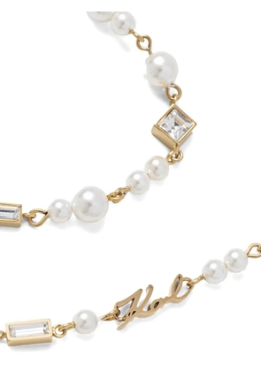 Karl Lagerfeld pearl-embellished necklace - Gold
