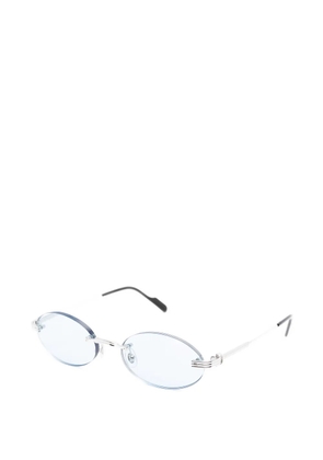 Cartier Eyewear oval-frame rimless sunglasses - Silver