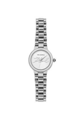 Karl Lagerfeld 28mm Karl-signature link-bracelet watch - Silver