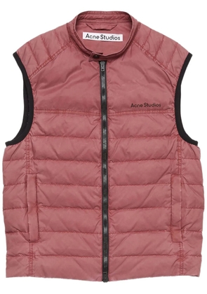 Acne Studios logo-print gilet - Red