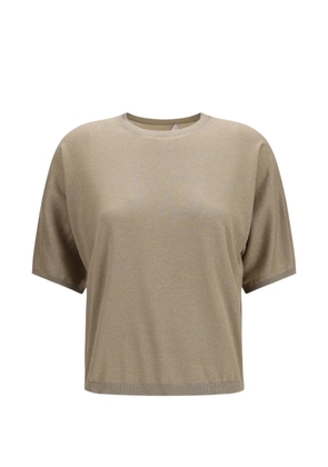 Brunello Cucinelli short-sleeve round-neck sweater - Neutrals