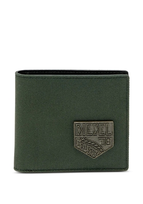 Diesel logo-patch bi-fold wallet - Green