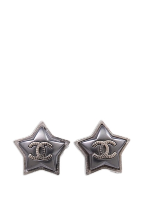 CHANEL Pre-Owned CC star earrings - Silver