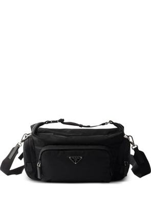 Prada Re-Nylon and Saffiano-leather shoulder bag - Black