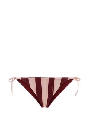 FENDI striped side-tie bikini bottoms - Red