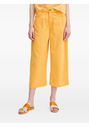 Benetton cropped trousers - Yellow