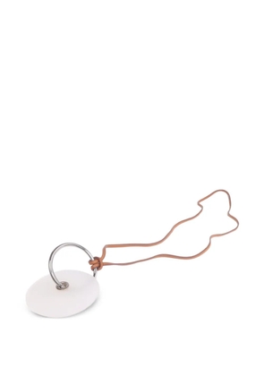 Hermès Pre-Owned crystal and leather necklace - Brown