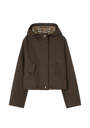 Burberry cropped Tropical gabardine parka - Brown