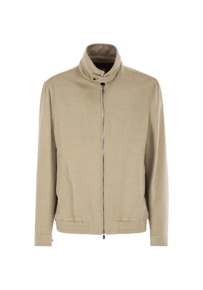 Brunello Cucinelli stand-collar zipped jacket - Neutrals