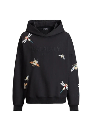 Balmain embroidered Balmain Insect hoodie - Black