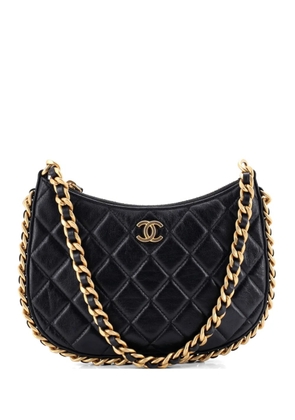 CHANEL Pre-Owned CC Chain Around Quilted Lambskin hobo bag - Black