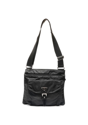 Prada Pre-Owned 2010-2015 Triangle Logo Plate shoulder bag - Black