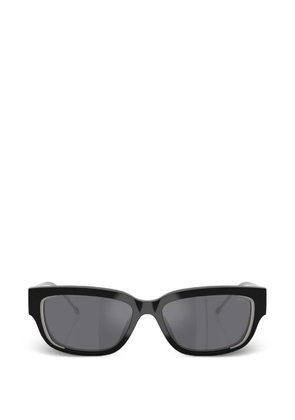 Diesel logo-plaque rectangle-frame sunglasses - Black