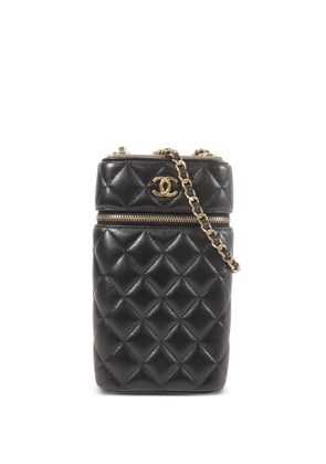 CHANEL Pre-Owned quilted-leather phone-case shoulder bag - Black