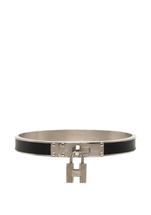 Hermès Pre-Owned 2000-2026 Leather Kelly Cadena Lock Bangle Bracelet costume bracelet - Black
