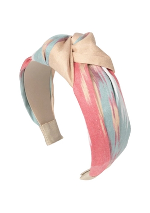 Jennifer Behr Ikat Samaya knotted headband - Neutrals