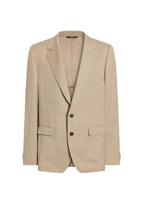 Dolce & Gabbana Martini Light single-breasted linen jacket - Neutrals