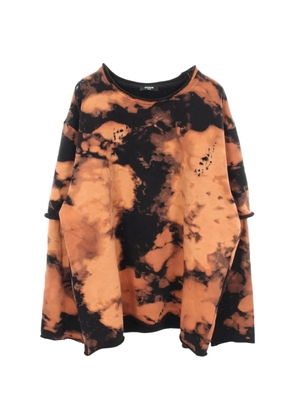 Balmain Pre-Owned tie-dye distressed sweatshirt - Black