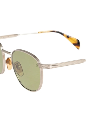 Eyewear by David Beckham geometric-frame engraved sunglasses - Silver
