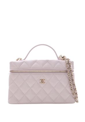 CHANEL Pre-Owned 2021-2026 Mini CC Quilted Caviar Slim Vanity Case with Chain satchel - Pink