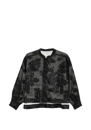 PSOPHIA floral-fil-coupé jacket - Black