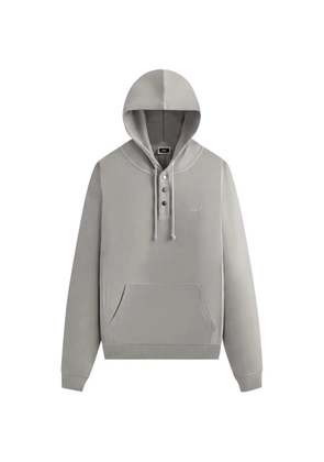 KITH Williams IV crystal wash interlock hoodie - Grey