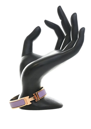 Hermès Pre-Owned 2015-2026 Narrow Enamel Clic H Bracelet PM costume bracelet - Pink