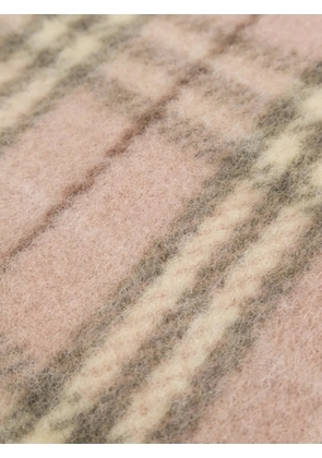 Burberry check-pattern fringed scarf - Pink
