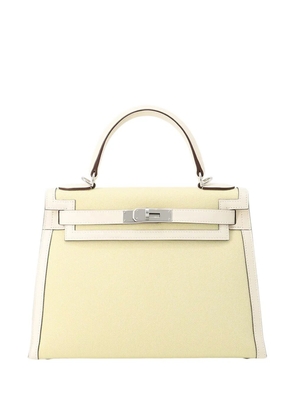 Hermès Pre-Owned 2022 Toile H and Swift Kelly II Sellier 28 satchel - Yellow