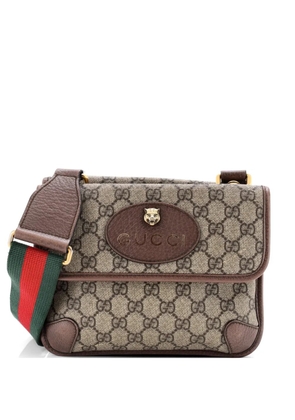 Gucci Pre-Owned Neo Vintage Flap Messenger GG Coated Canvas Small crossbody bag - Brown