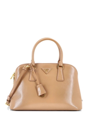 Prada Pre-Owned Open Promenade Bag Vernice Saffiano Leather Medium satchel - Brown