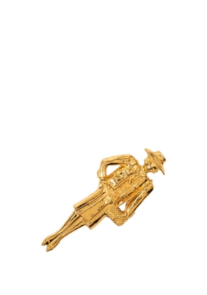 CHANEL Pre-Owned 1970-1980 Gold Plated Coco Mademoiselle Pin Brooch costume brooch
