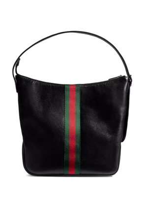 Gucci Web-stripe leather tote bag - Black