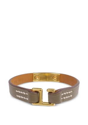 Hermès Pre-Owned 2022 mini Rivale leather bracelet - Gold