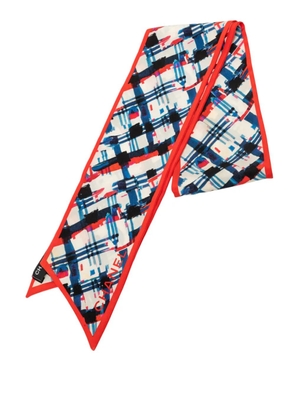 CHANEL Pre-Owned 2000-2026 Plaid Printed Silk Twilly Scarf scarves - Multicolour