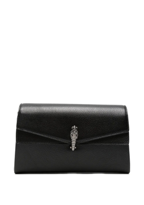 Gucci small Dionysus tiger-head leather shoulder bag - Black