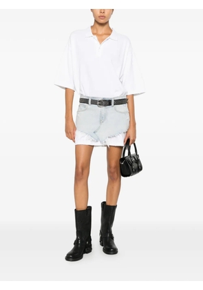 Alexander Wang layered denim-panel mini dress - White