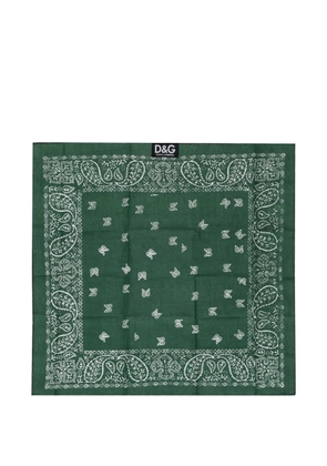 Dolce & Gabbana paisley-print square scarf - Green