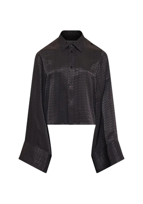 MM6 Maison Margiela viscose blend jacquard shirt - Black