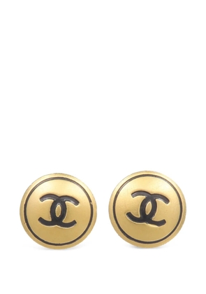 CHANEL Pre-Owned CC clip-on earrings - Gold