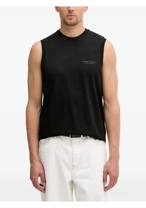 Armani Exchange logo-print sleeveless T-shirt - Black