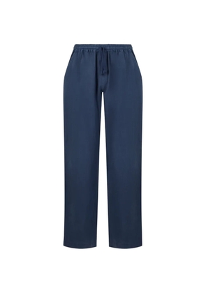 Fedeli wide-leg linen trousers - Blue