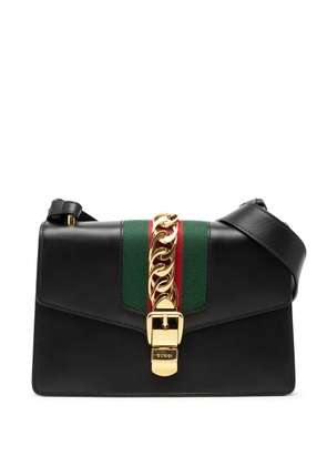 Gucci Pre-Owned 2000-2015 Small Leather Sylvie Web satchel - Black