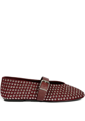 Schutz stud-embellished ballet flats - Red
