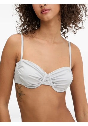 Armani Exchange ruched underwired bikini top - Neutrals