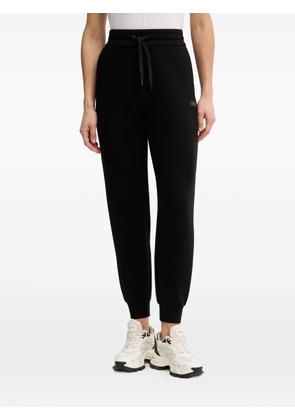 Armani Exchange logo-patch drawstring track pants - Black