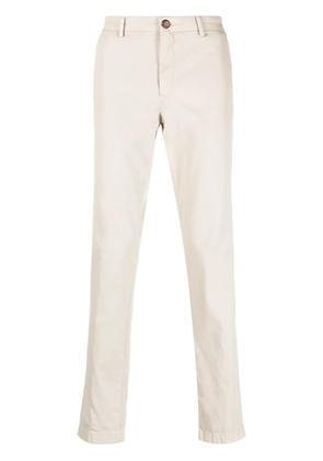 Boggi Milano straight-leg stretch-cotton chino trousers - Neutrals