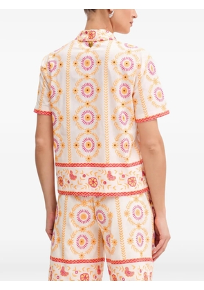 TWINSET floral embroidered shirt - White